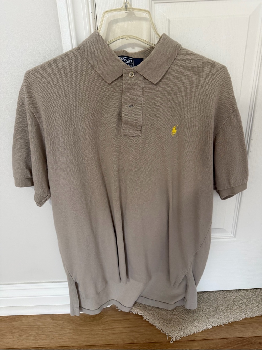 Polo by Ralph Lauren Taupe Polo with Yellow Pony